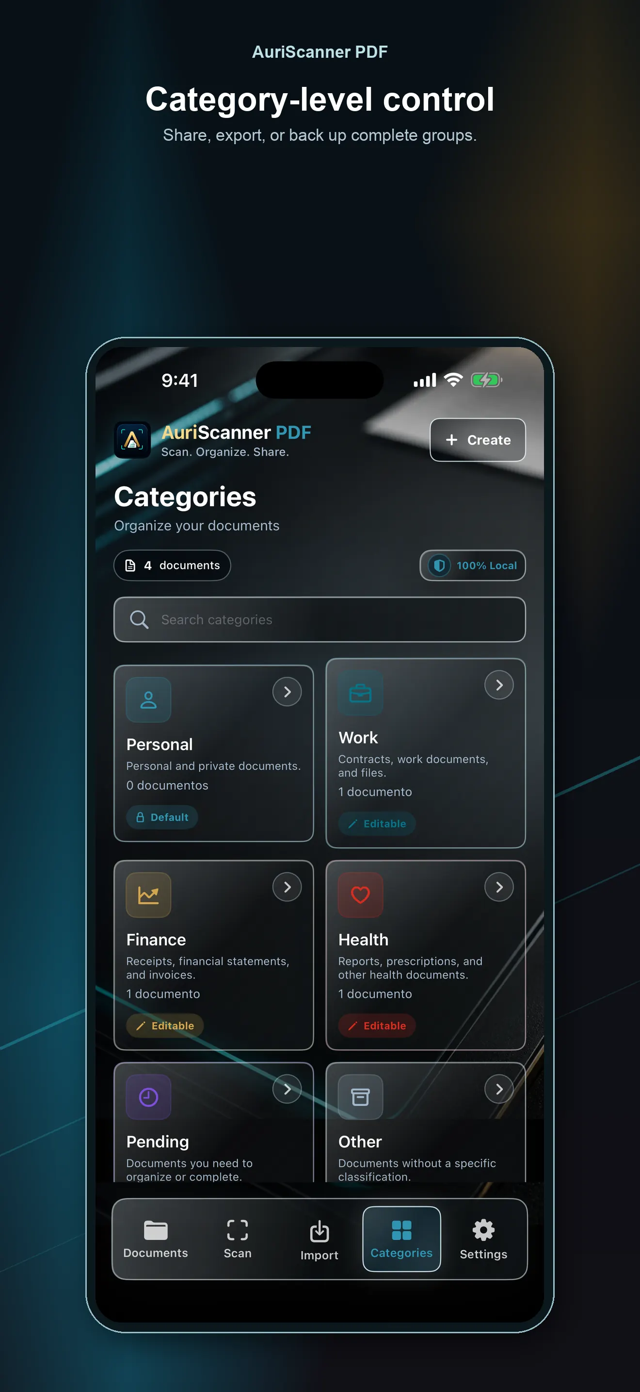 Category control